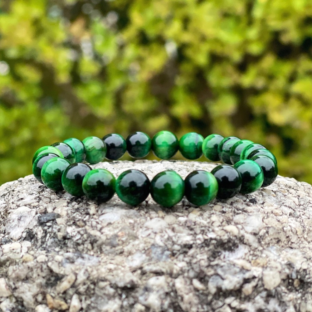 Green Tigers Eye Bracelet Natural crystal Healong Jewelry